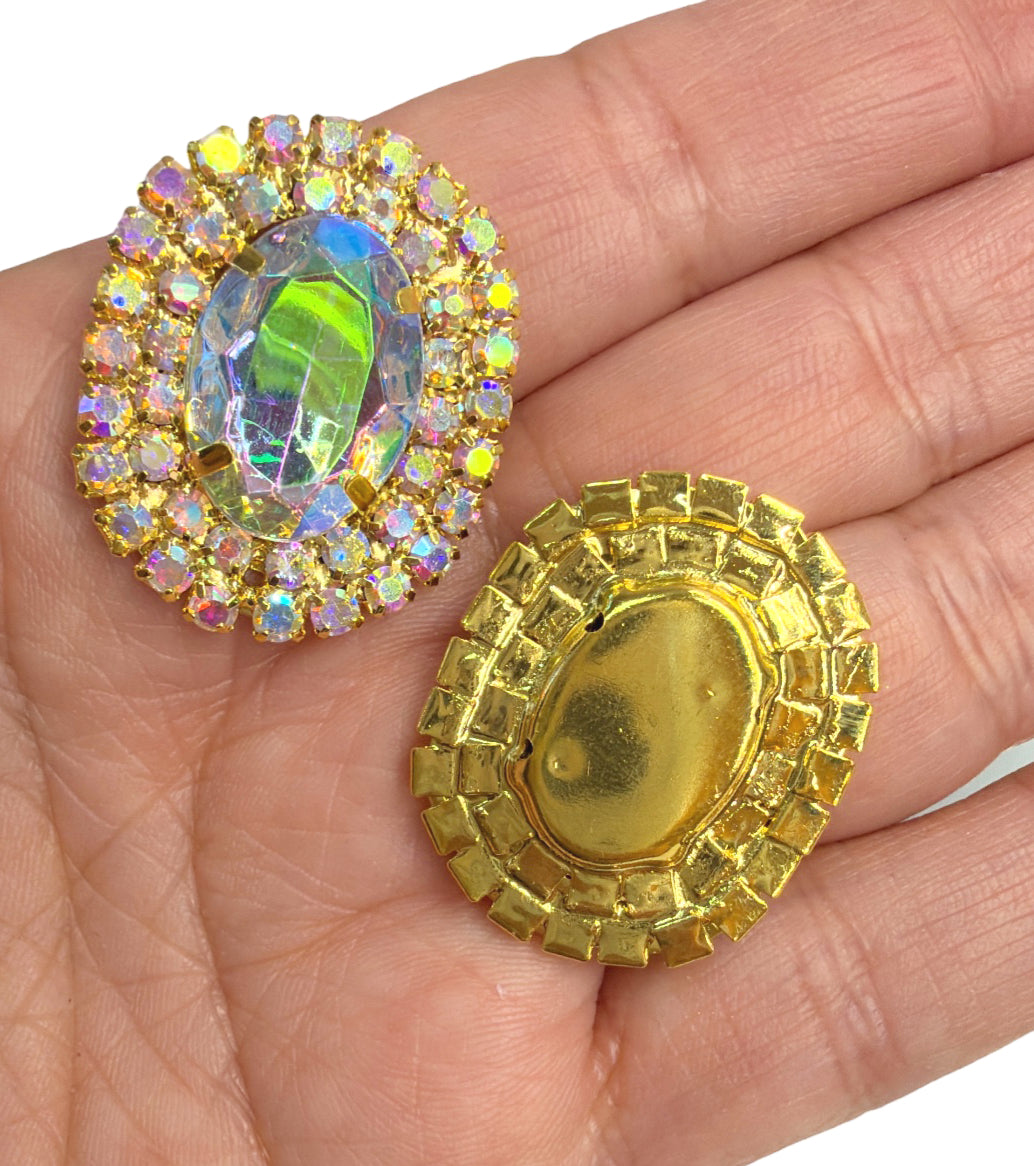 2pcs Mega Rhinestone