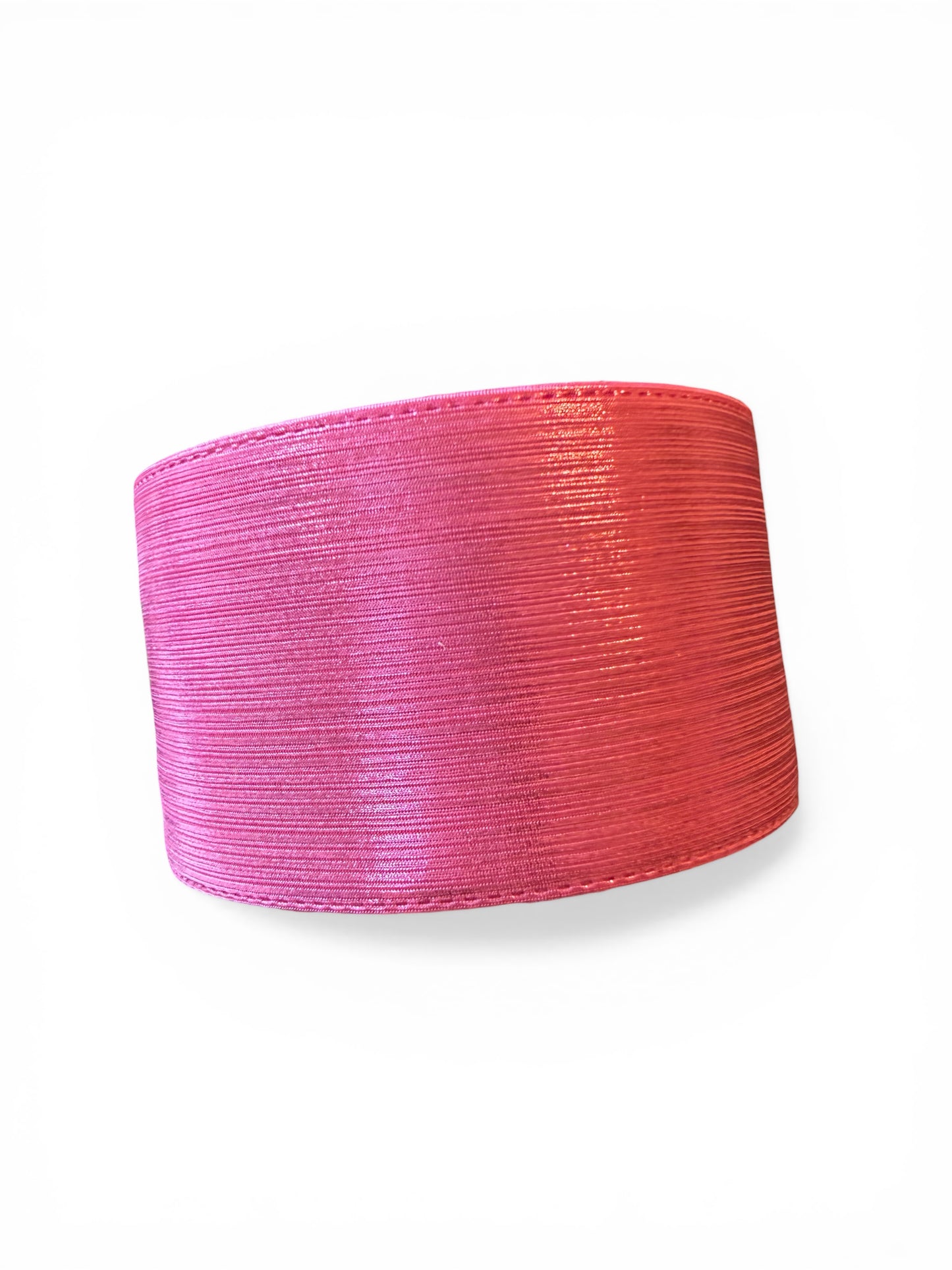 Pink Metallic Fabric Ribbon