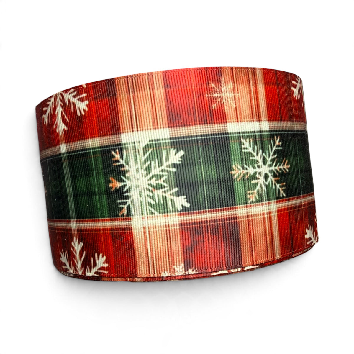 3 Yards 7.5cm-3inch Christmas Snowflake  Printed Grosgrain