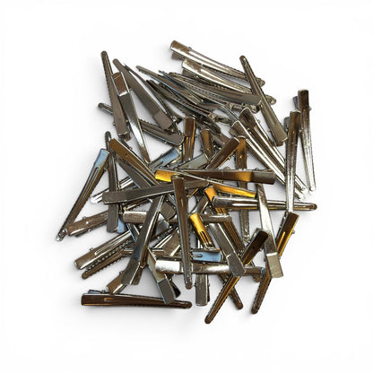 50pcs 3inch/7.5cm Silver Metal Heavy Duty Gator Clip