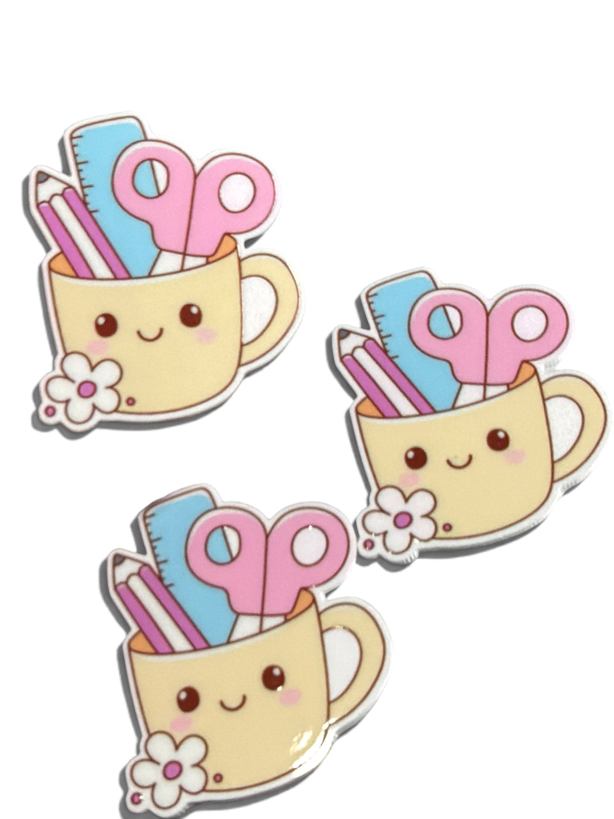 3 resins Flat Planar My School Cup  resins  5cm