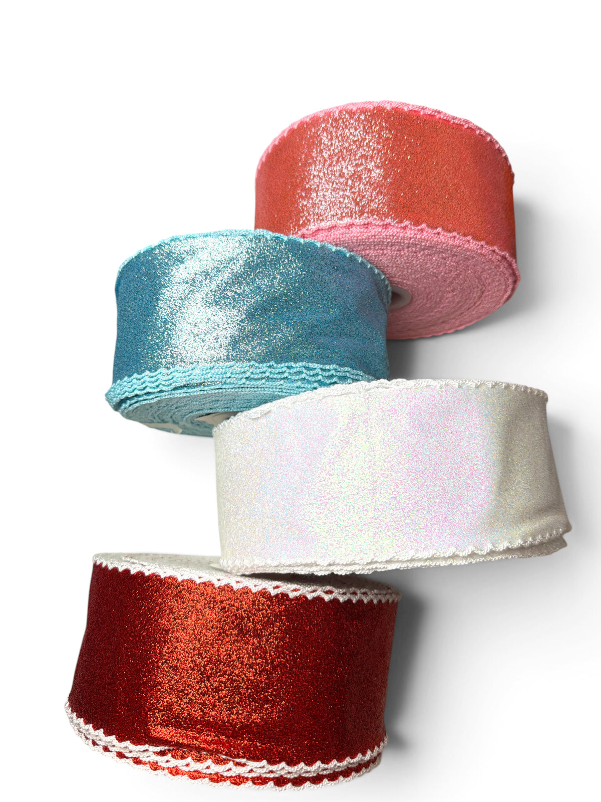 1 Yard Mini Glitter Fabric Moonstich Ribbon 7.5cm-3inch