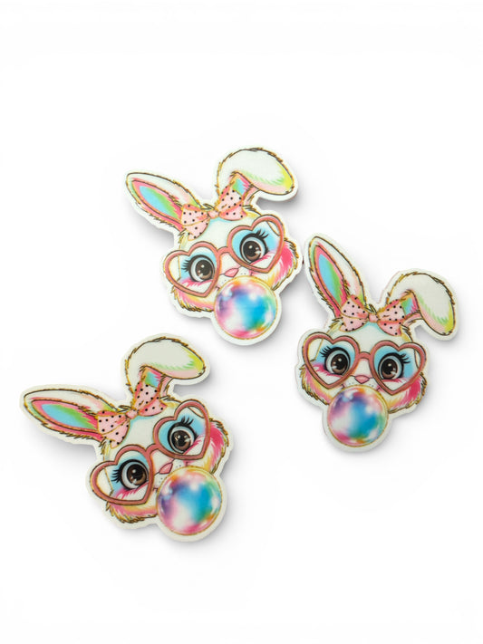 3 resins 5cm Set Bubblegum Easter Bunny
