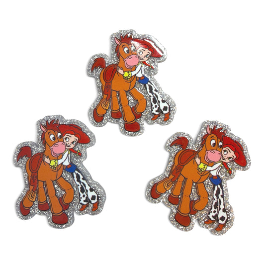 3 Glitter Resins Set Favorite Horse Hug 5cm G-12