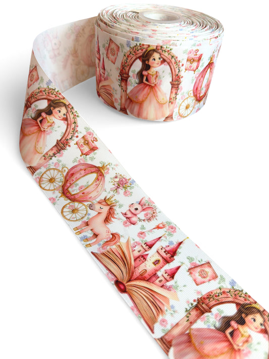 3 yards 7.5cm Story Castle Ribbon