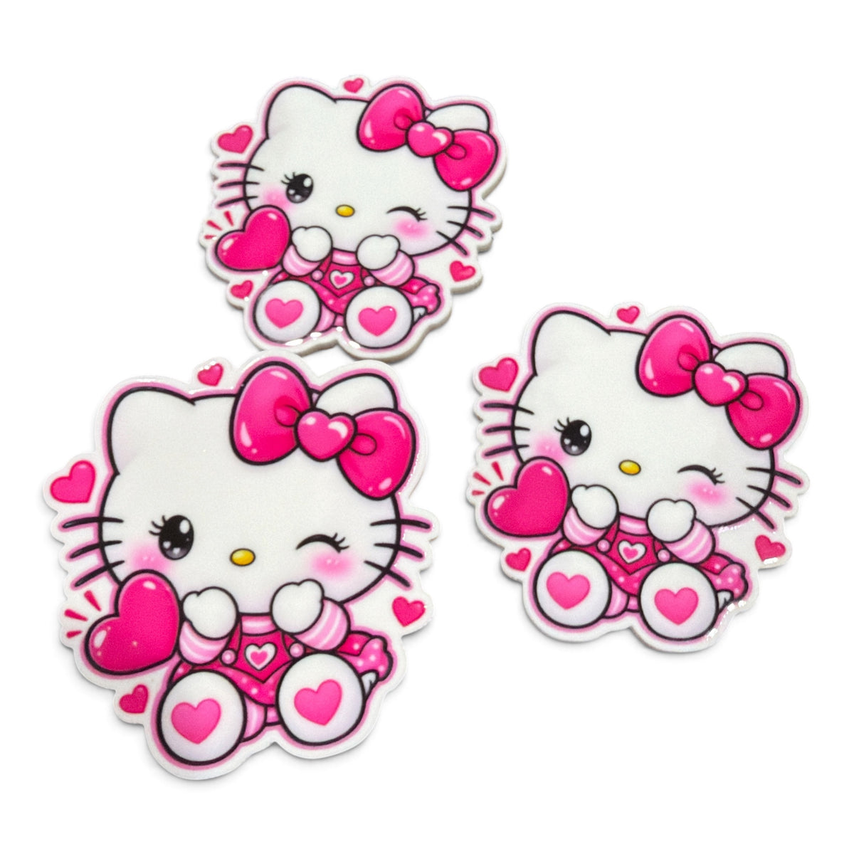 3 resins Flat Planar kitty Love 5cm RES-182