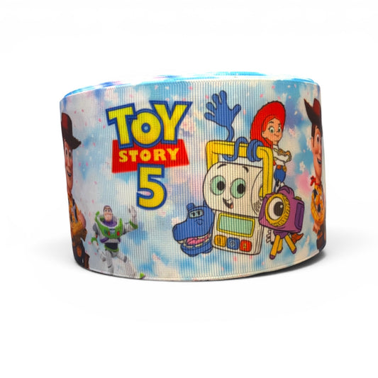 3 Yards  Clouds and  Toys 7.5cm /3inch Ribbon Printed Grosgrain
