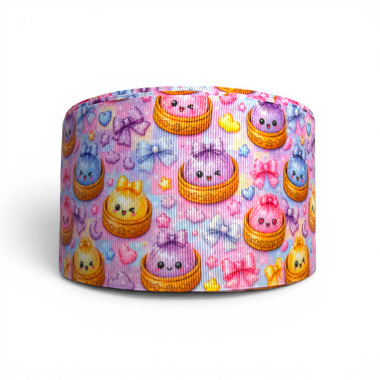 3 Yards  Baby Dumplings 5cm /2inch Ribbon Printed Grosgrain