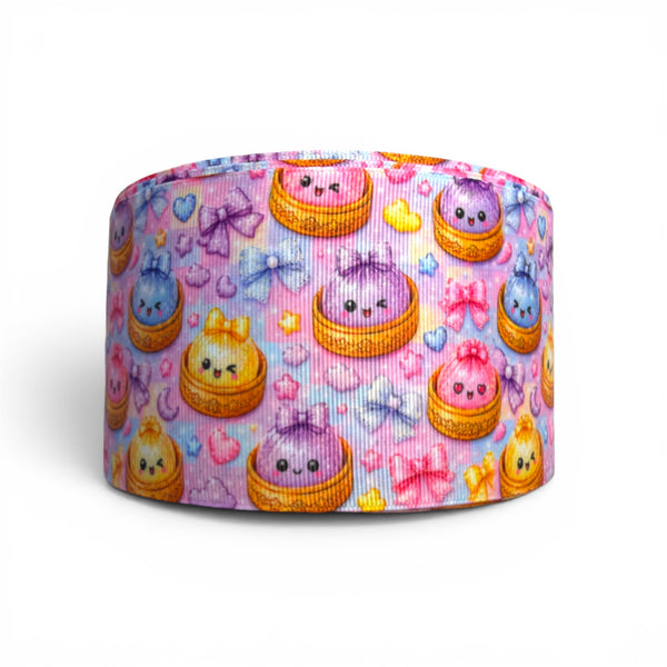 3 Yards  Baby Dumplings 5cm /2inch Ribbon Printed Grosgrain