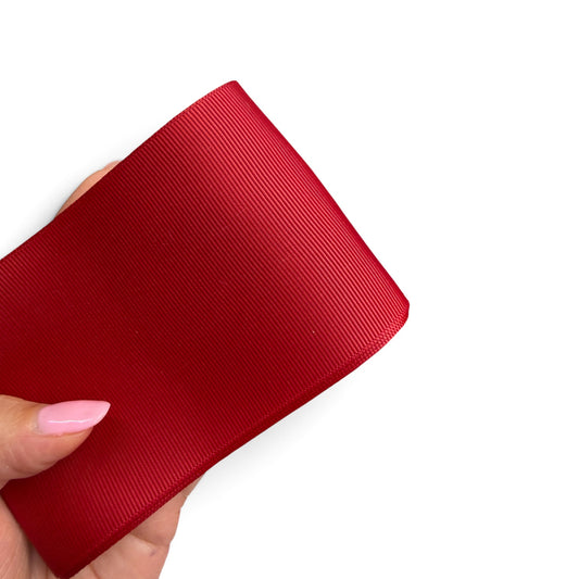 3 yards Dark Red  G-26  Solid Grosgrain 7.5cm 3inch