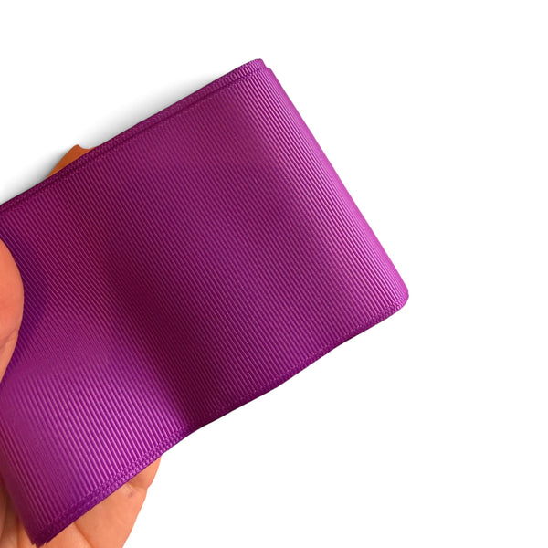 3 yards Burnt Purple  G-23  Solid Grosgrain 7.5cm 3inch