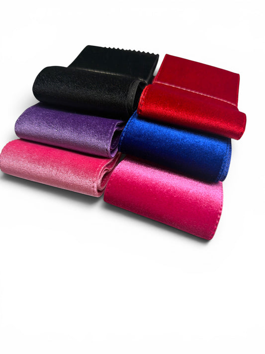 6 yards 7.5cm (3inch) Set Velvet Cold Tones Ribbon