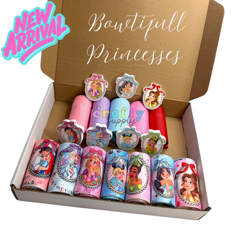 7.5cm/3inch Ribbon Kit Bowtifull Princesses 36 yards -21epoxy Resins