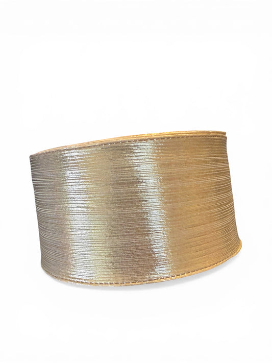 Light Gold  Soft Metallic Fabric Ribbon
