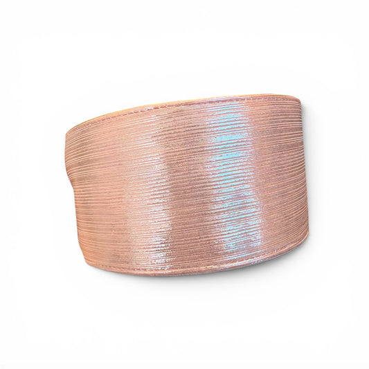 1 yard Nude Pink Rain Metallic Ribbon 7.5cm/3inch