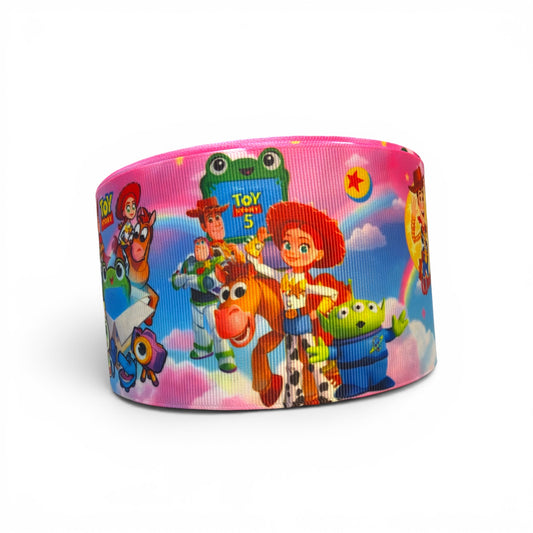 3 Yards  Rainbow Toys 7.5cm /3inch Ribbon Printed Grosgrain