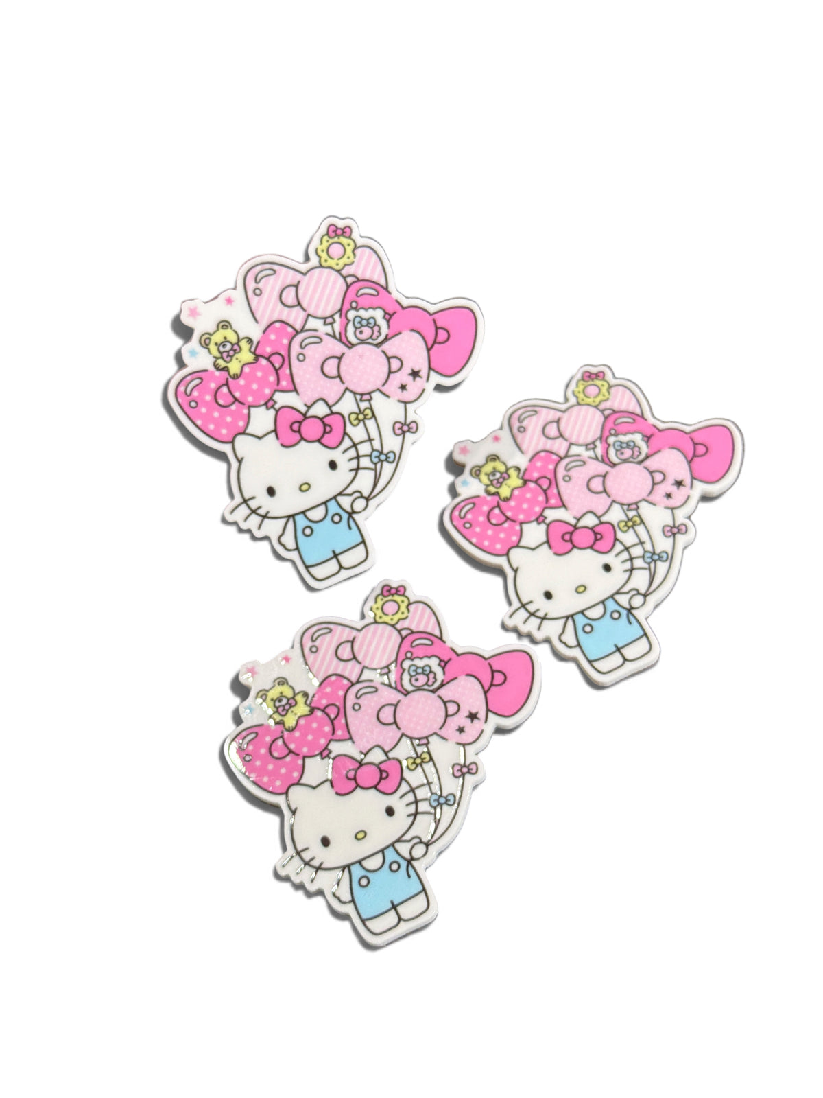 3 resins Flat Planar resins Hello Bow Balloons  W  5cm