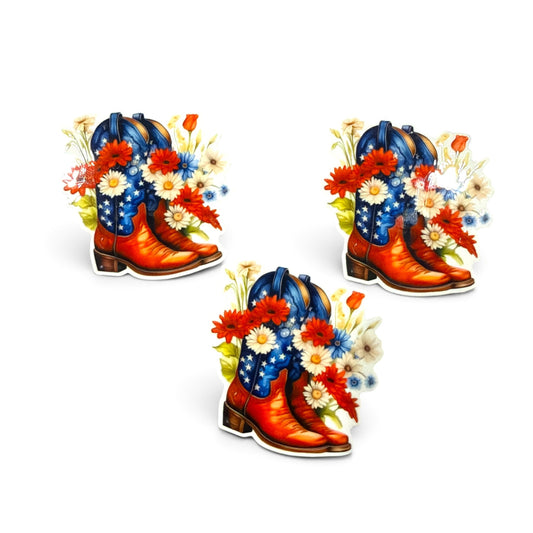 3 resins Boots and  Stars 5cm CBY-03
