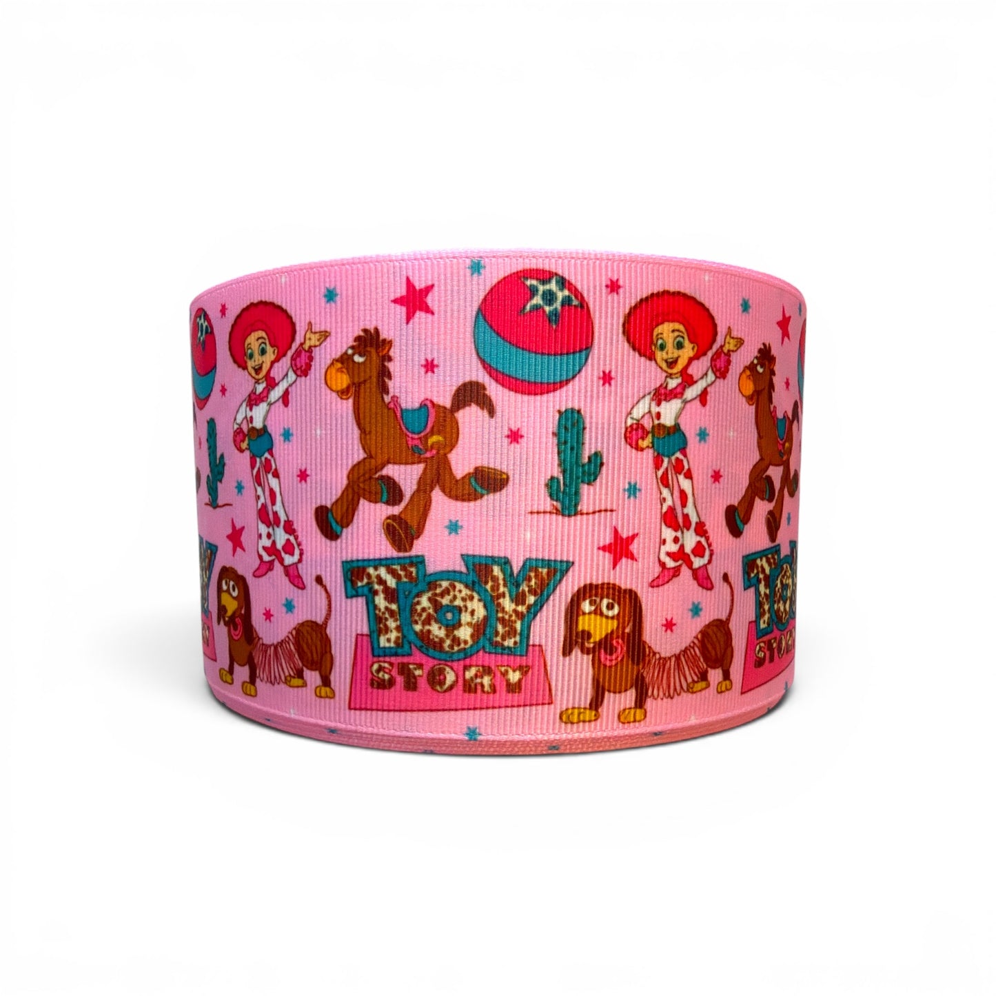 3 Yards Pink Cowgirl 7.5cm /3inch Ribbon Printed Grosgrain