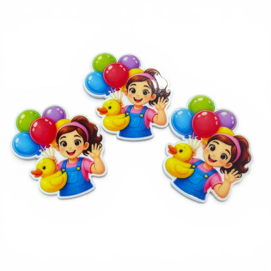 3 Resins 5cm- Teacher Balloons Shiny  Epoxy Finish CHAR-07