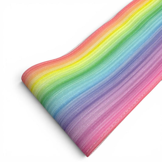 1 Yard Matte Rainbow Ribbon 7.5cm/3inch Lluvia Fabric