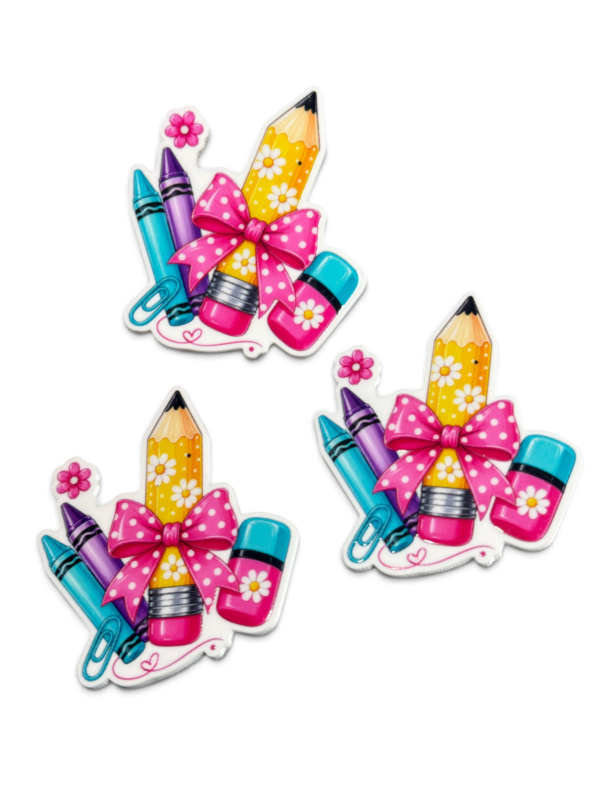 3 resins Flat Planar Crayons Pink resins  5cm