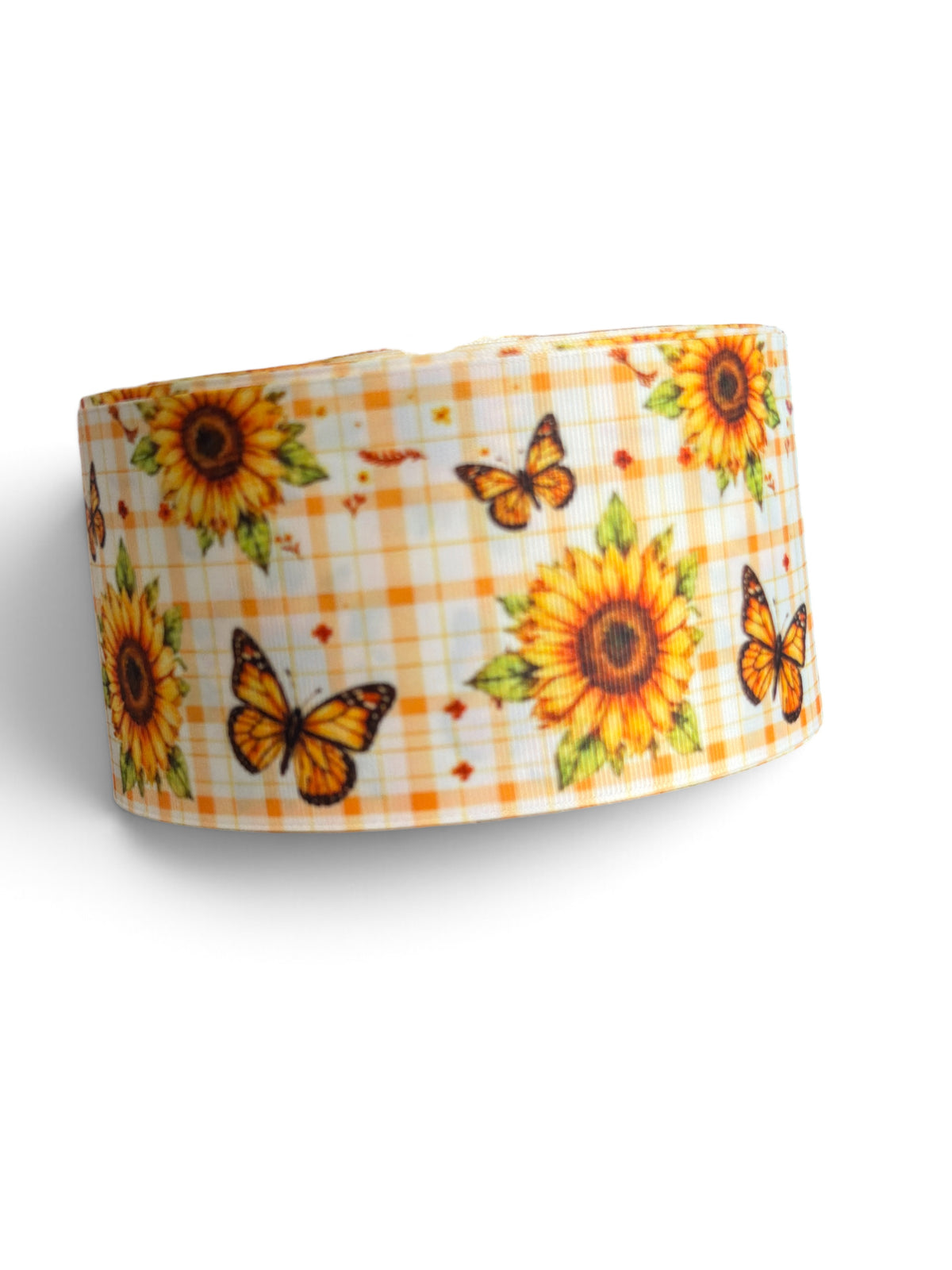 3 Yards 7.5cm m/3inch  Fall Sunflower Printed Grosgrain