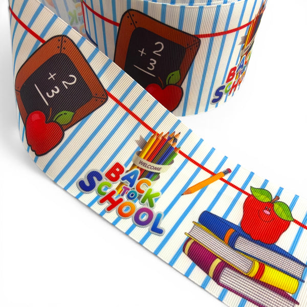 7.5cm/3inch Back to School  Ribbon