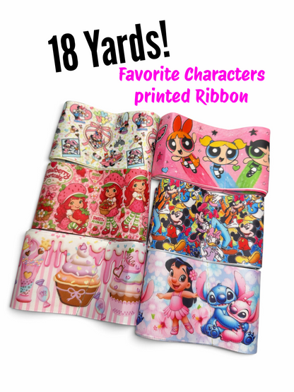 Favorite Characters Starter Box  38yards of Ribbon +13 DTF Transfers +10Yards Metallic Bies