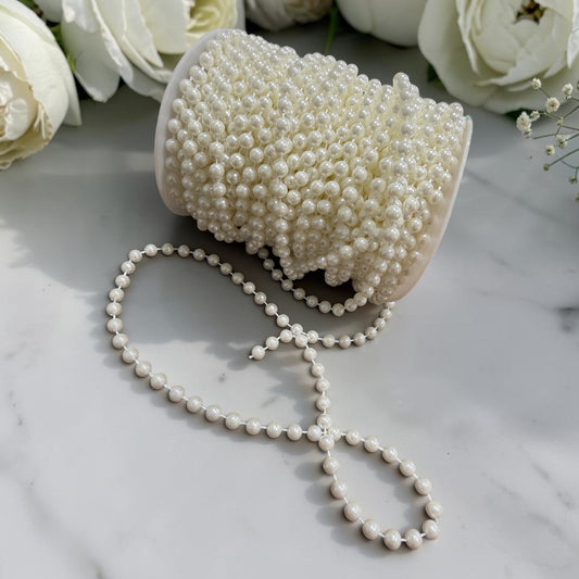 3 yards 6mm wide pearl string.