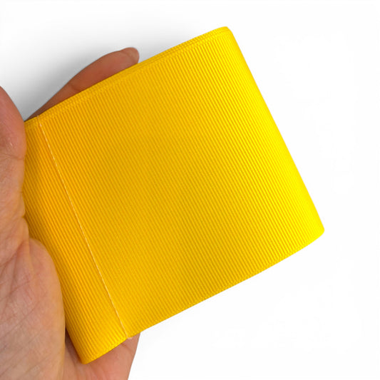 3 yards Yellow Bus  G-03 Solid Grosgrain 7.5cm 3inch