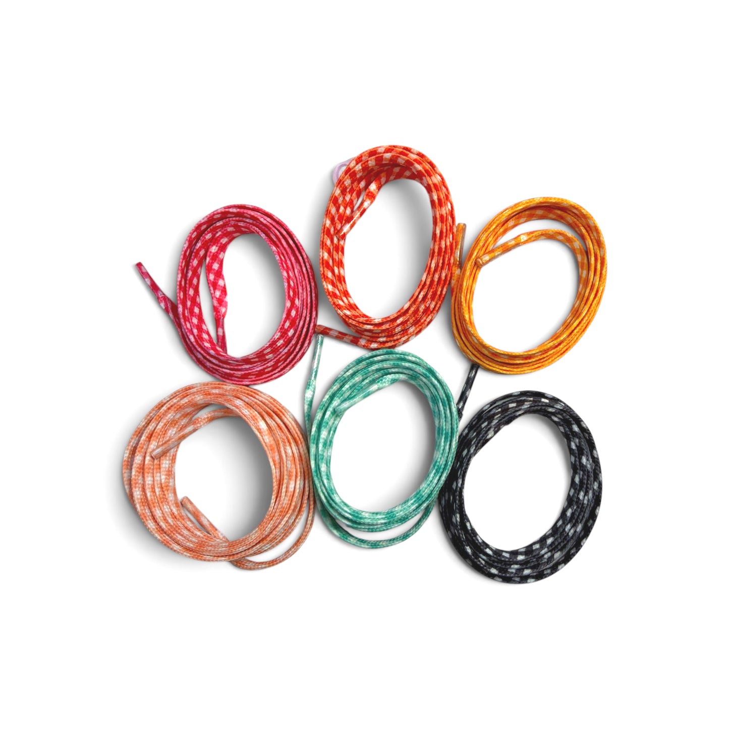 6 Colors Gingham Shoe Lace Set