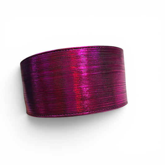 1 yard Magenta  Rain Metallic Ribbon 7.5cm/3inch