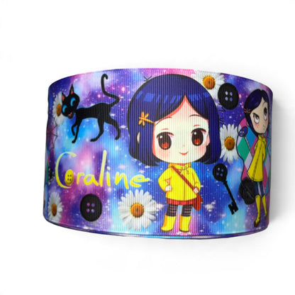 3 Yards 7.5cm-3inch Buttons Eyes   Printed Grosgrain