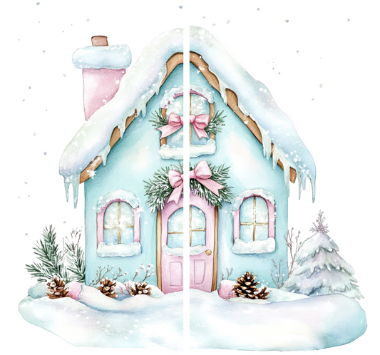 Transfer #198 Christmas House Side by side