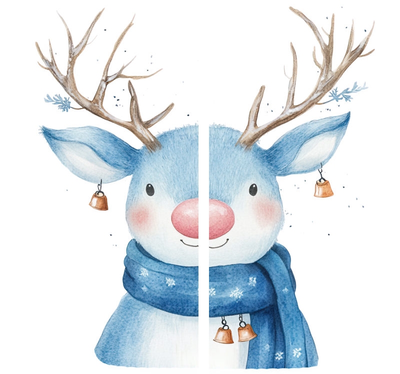 Transfer #199 Reindeer  Side by side