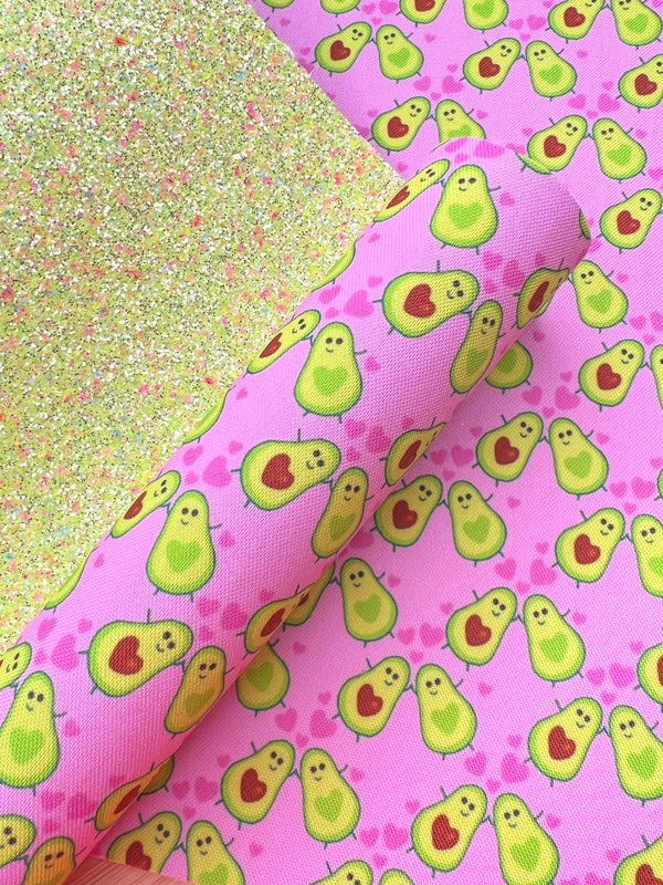 Roll 9x23 inch Avocados Doble Vista/Double Sided Glitter