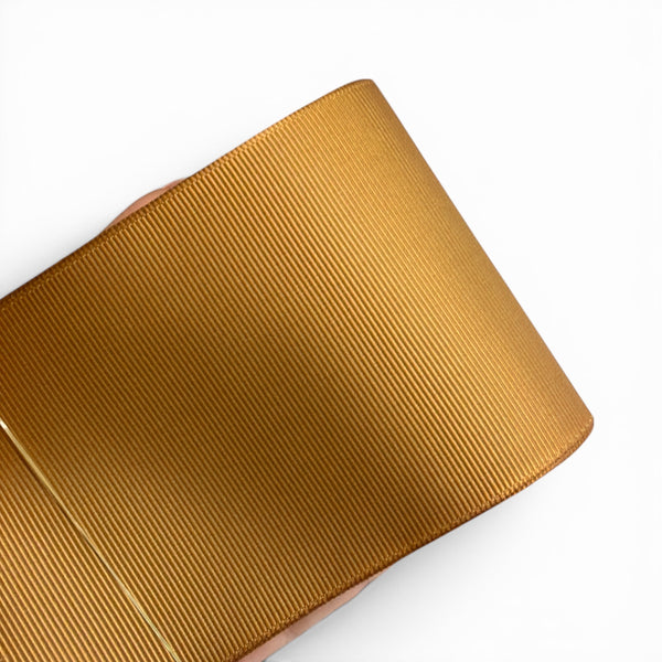 3 yards Golden Brown G-13 Solid Grosgrain 7.5cm 3inch
