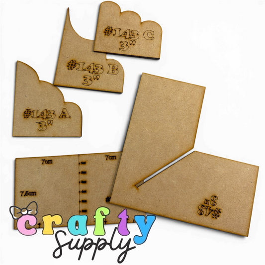 Cheer Bows Templates. MDF
