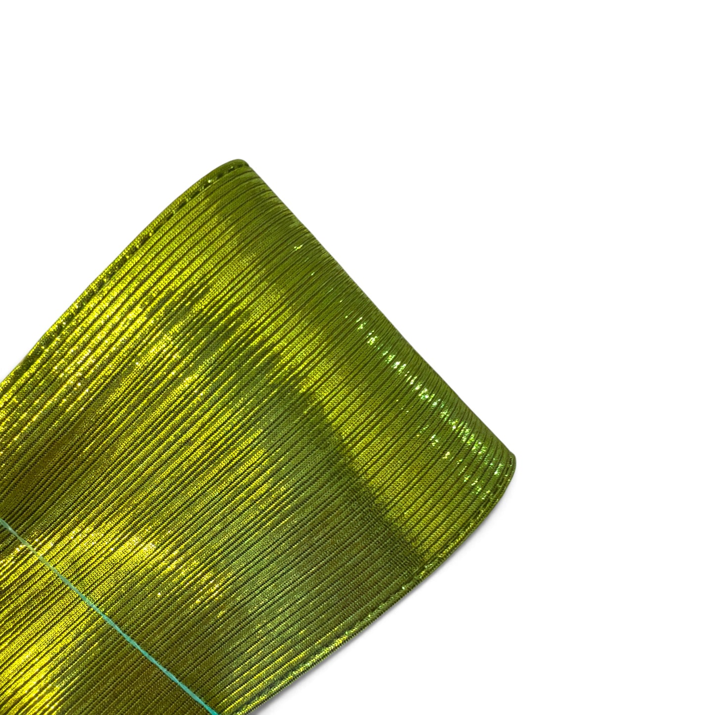 1 yard 7.5cm/3in Apple Green Mint Rain Metallic Ribbon  RN3-24
