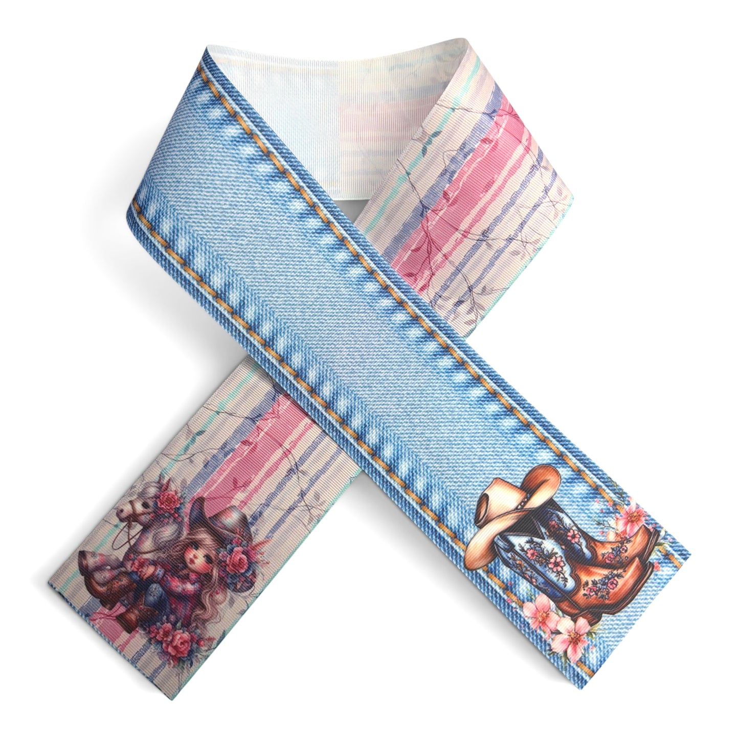 7.5cm/3inch Denim Cowgirl  Strip