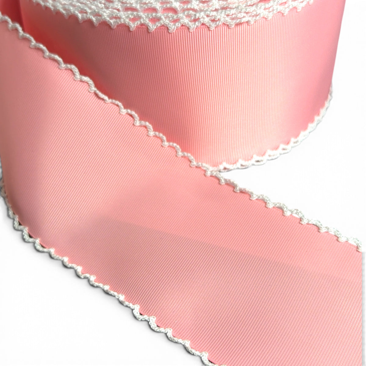 3 Yards 7.5cm-3inch Moonstich Soft Vintage Pink Grosgrain