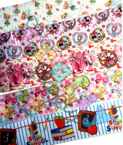 7.5cm/3inch Ribbon Kit Fun Variety Characters 37 yards  28 resins