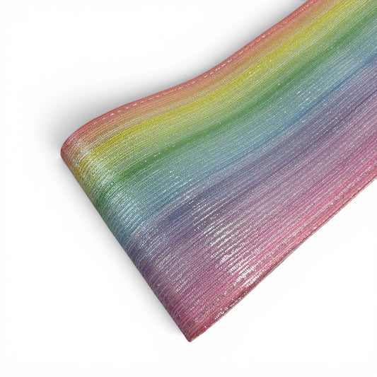 1 Yard Rain Holographic Rainbow Ribbon 7.5cm/3inch Lluvia Fabric 101