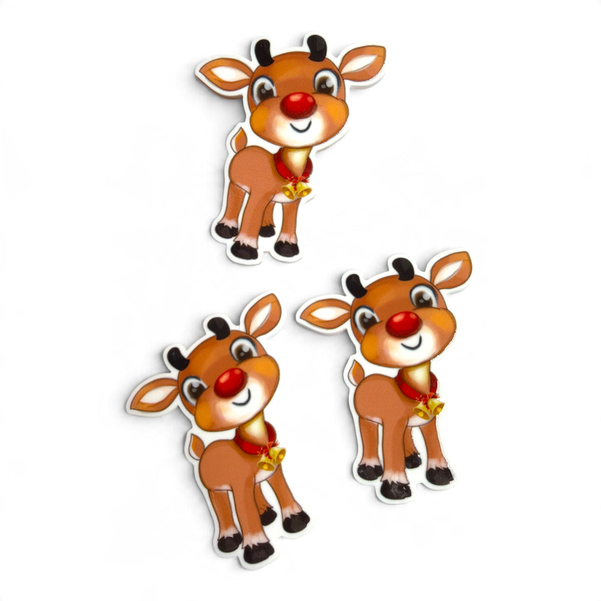 3 resins Flat Planar Red Nosed   resin5cm RES