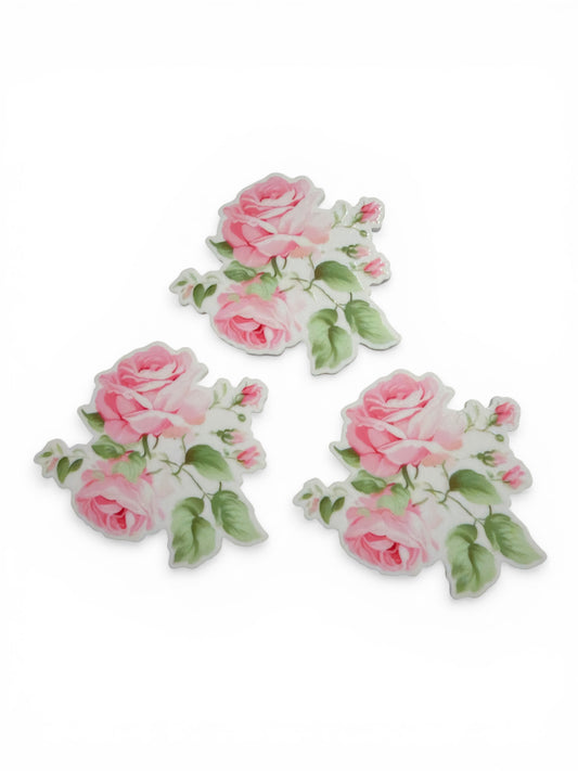 3 resins 5cm Pink Roses Planar Resins