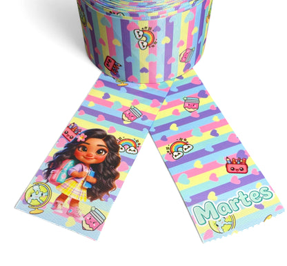 Weekdays School Princesses Semanario Escolar Princesas  7.5cm/3inch