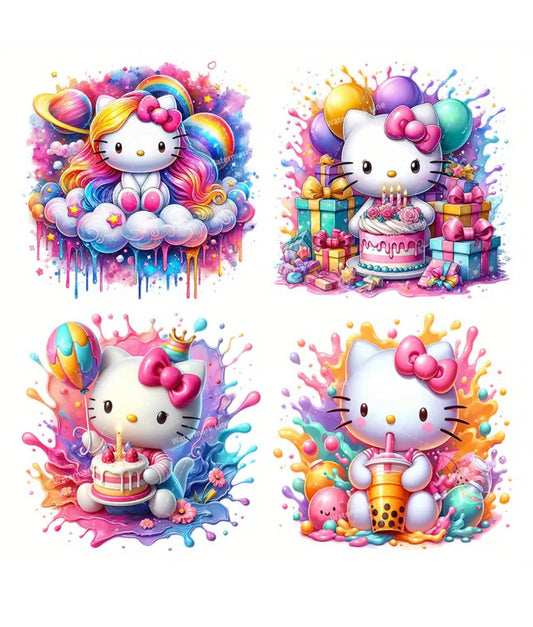 Transfer #117 Hello Kitty Color Splash Sheet