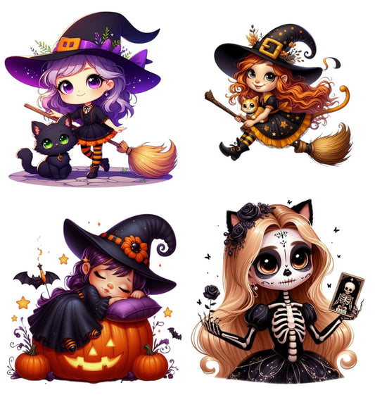 #146 Witch Brooms Transfer  Sheet