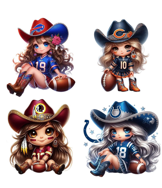 #157 Football Girl Fans 2 Transfer  Sheet